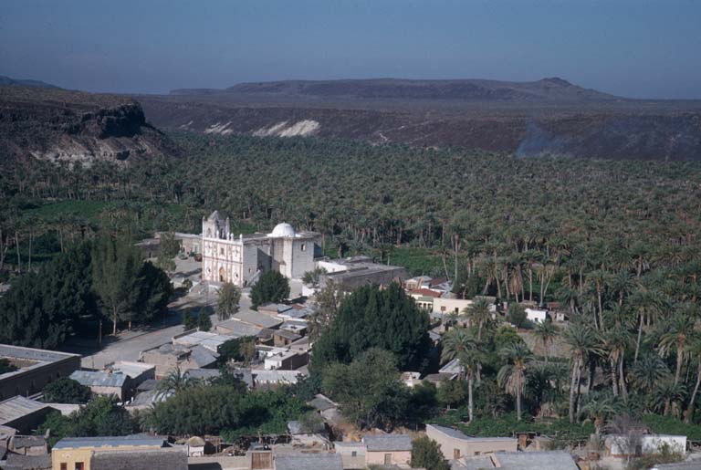 Mission San Ignacio from a mesa, April 23, 1954