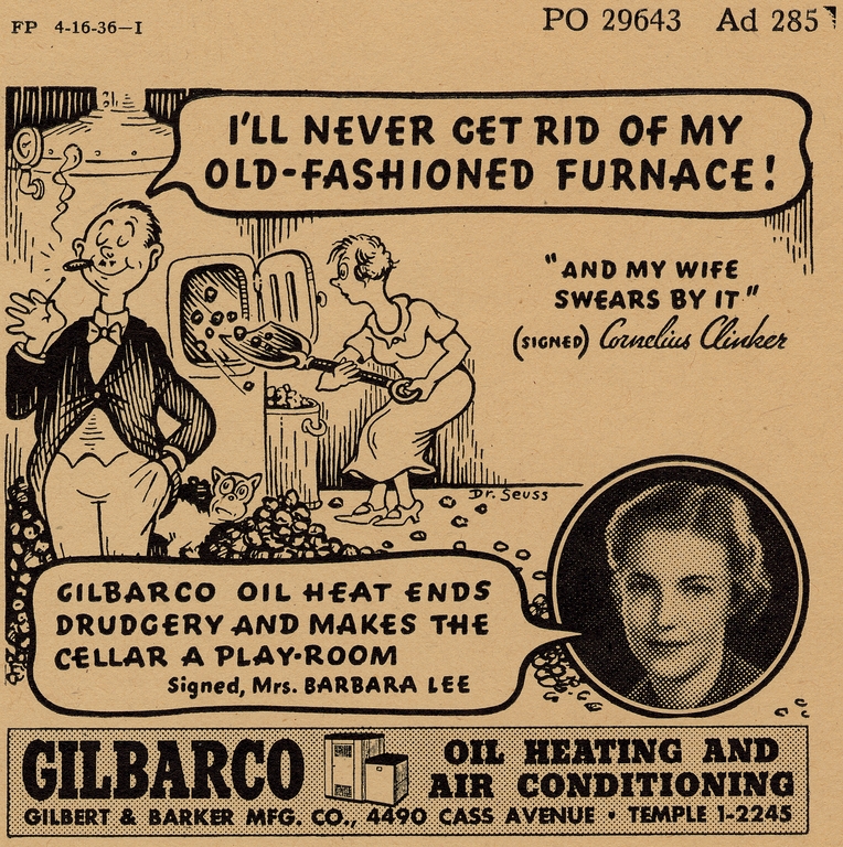 Gilbert and Barker advertisement