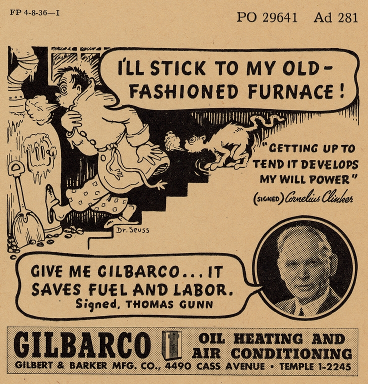 Gilbert and Barker advertisement