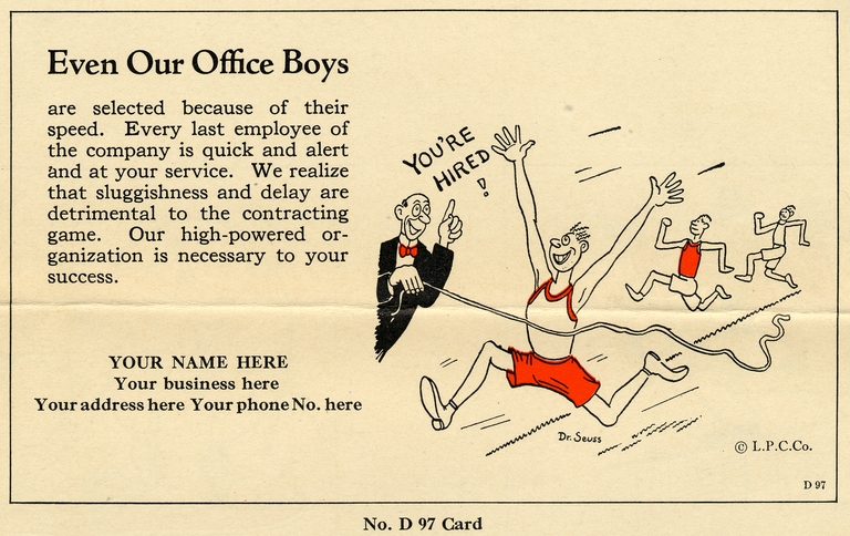Contractor postal cards
