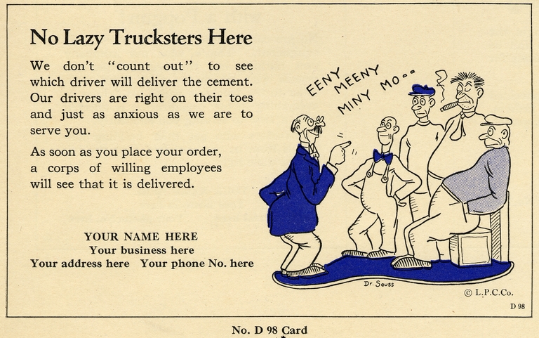 Contractor postal cards
