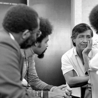 Cesar Chavez meets with founders of United Domestic Workers.