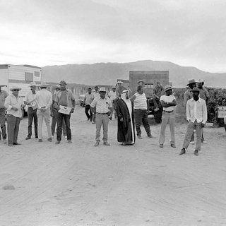 Teamster goons on Coachella picket line 1973.