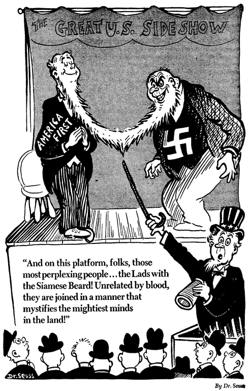 And on this platform, folks, those most perplexing people... the Lads with the Siamese Beard! Unrelated by blood, they are joined in a manner that mystifies the mightiest minds in the land!