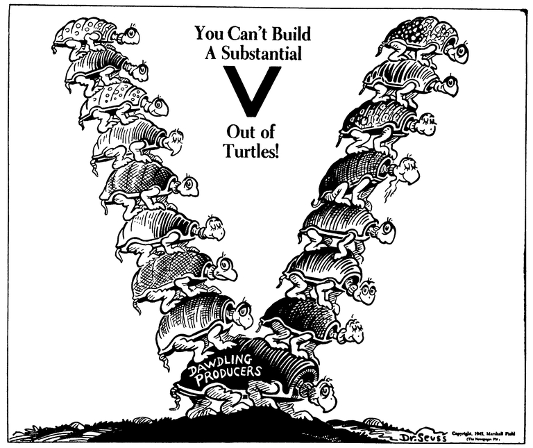 You can't build a substantial V out of turtles!