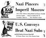 Nazi Pincers Imperil Moscow / U.S. Convoys Beat Nazi Subs
